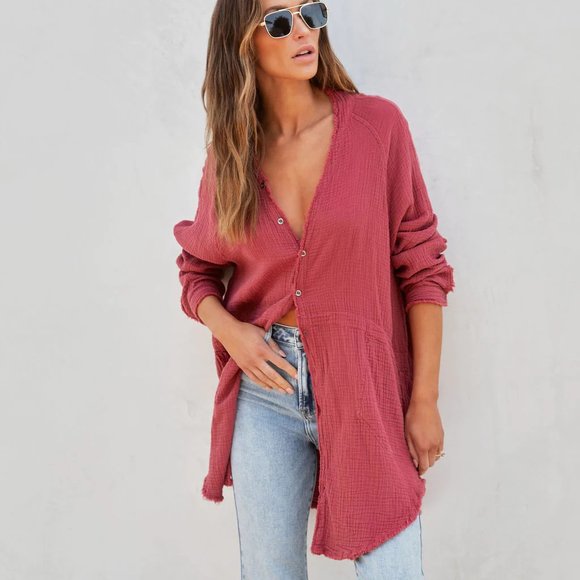 Vici Tops - Button down tunic - small